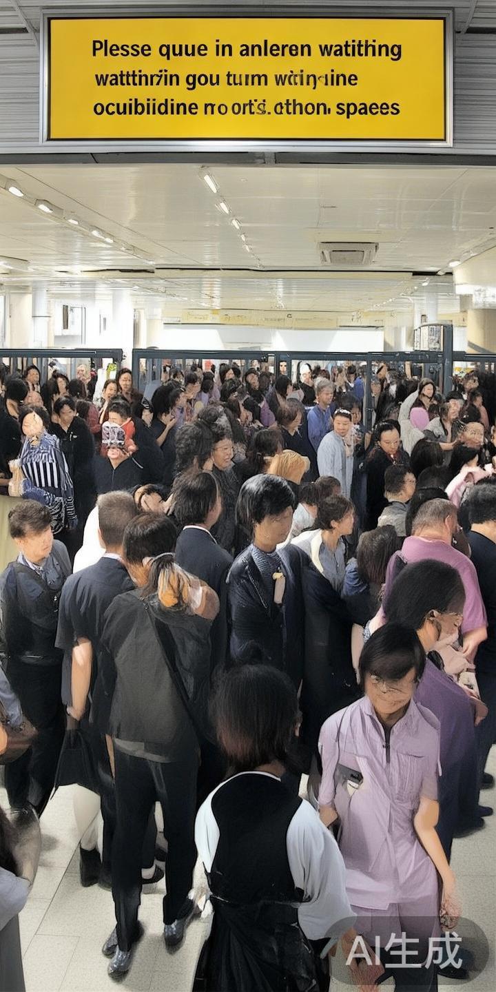 为保证候车秩序，乘客请依次排队，不要插队或占用他人